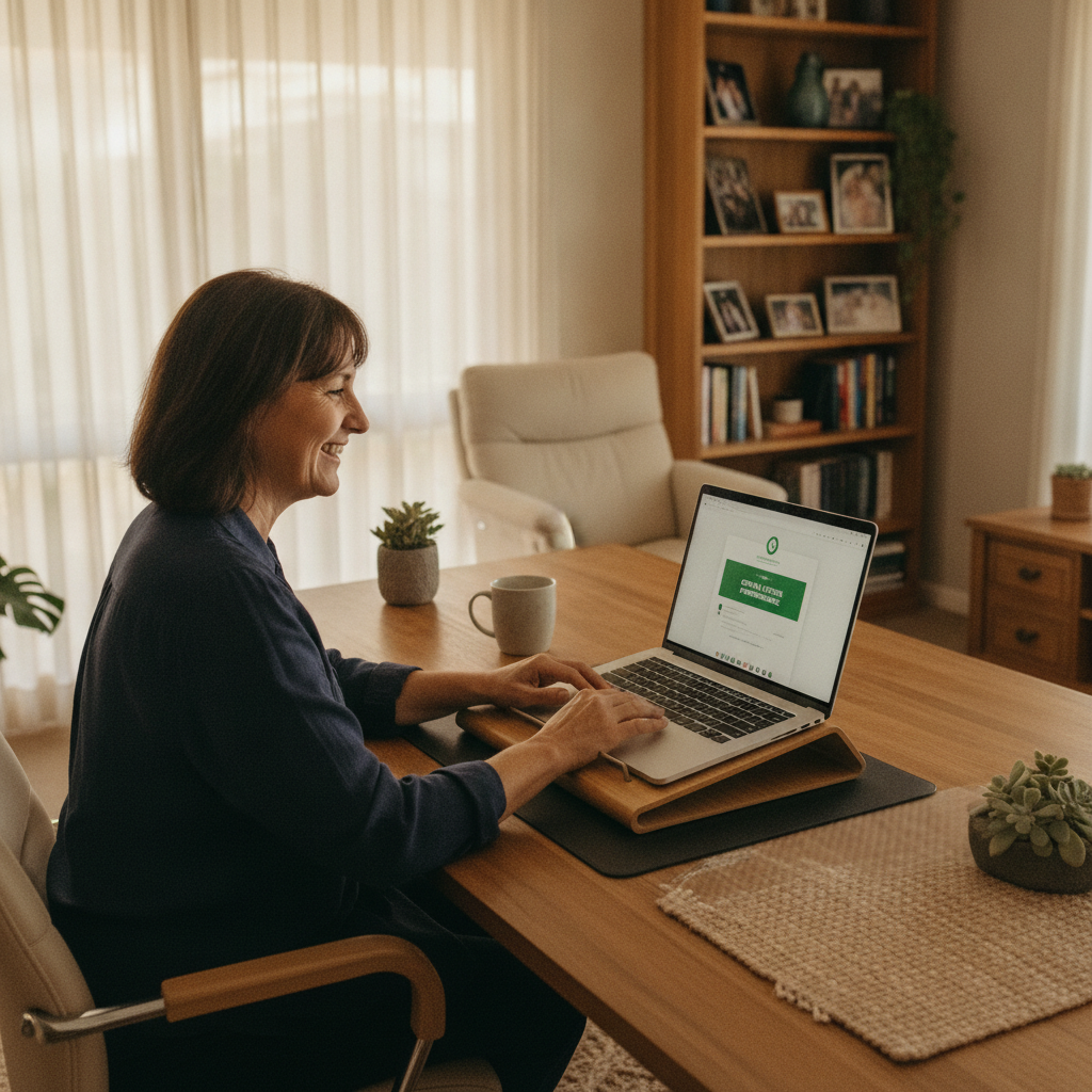Computer cleaning in Armadale (6112) — a local resident at home with a clean, fast, dust-free computer running cool and quiet