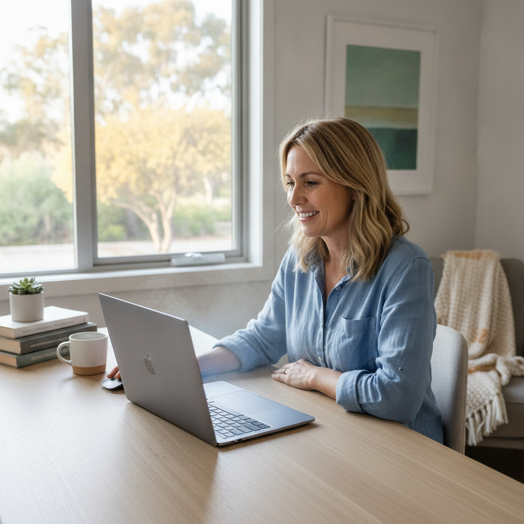 Professional computer clean-out in Ascot Park (5043) — a happy South Australia resident at home with a spotless, fast, quiet machine