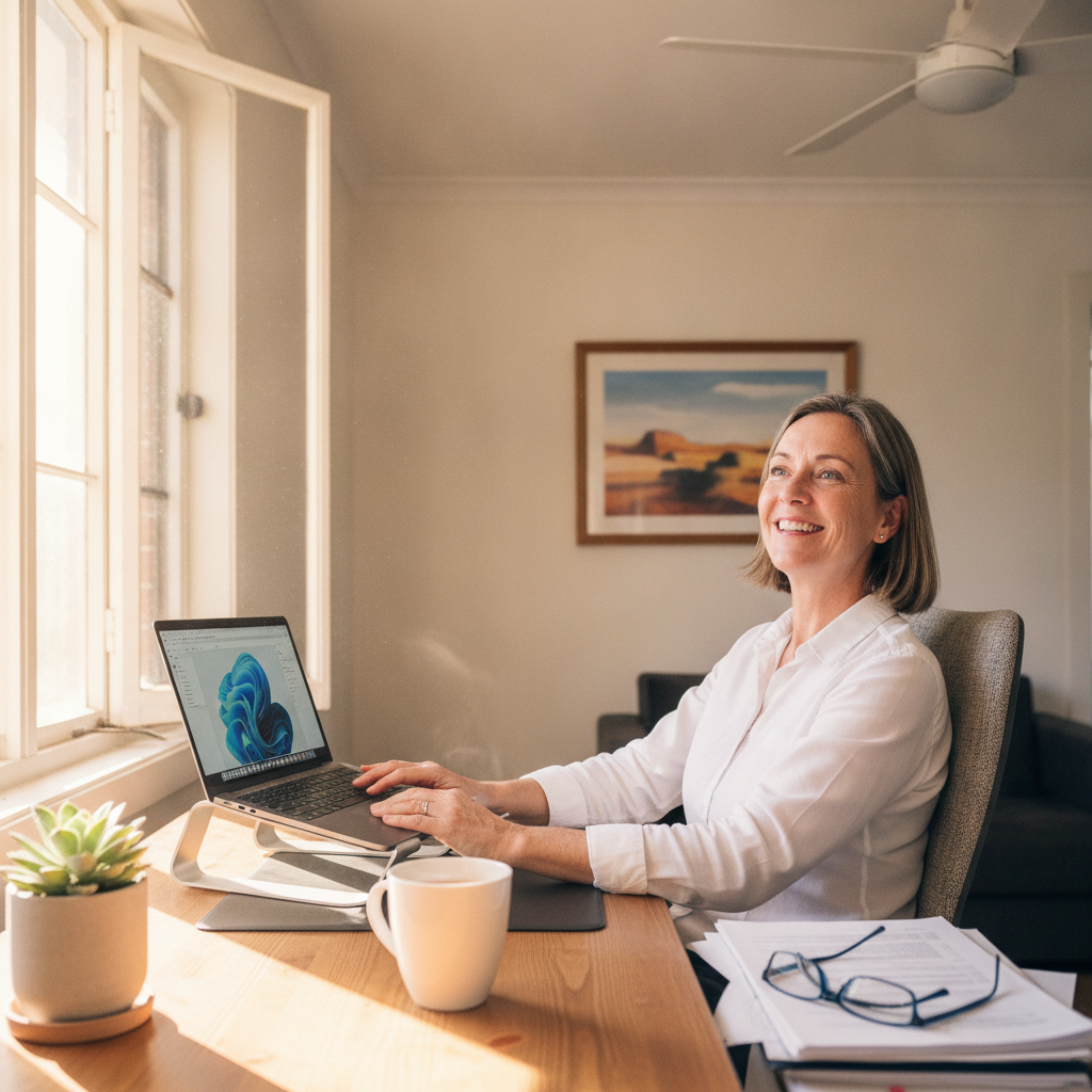 Computer cleaning in Auburn Vale (2360) — a local resident at home with a clean, fast, dust-free computer running cool and quiet