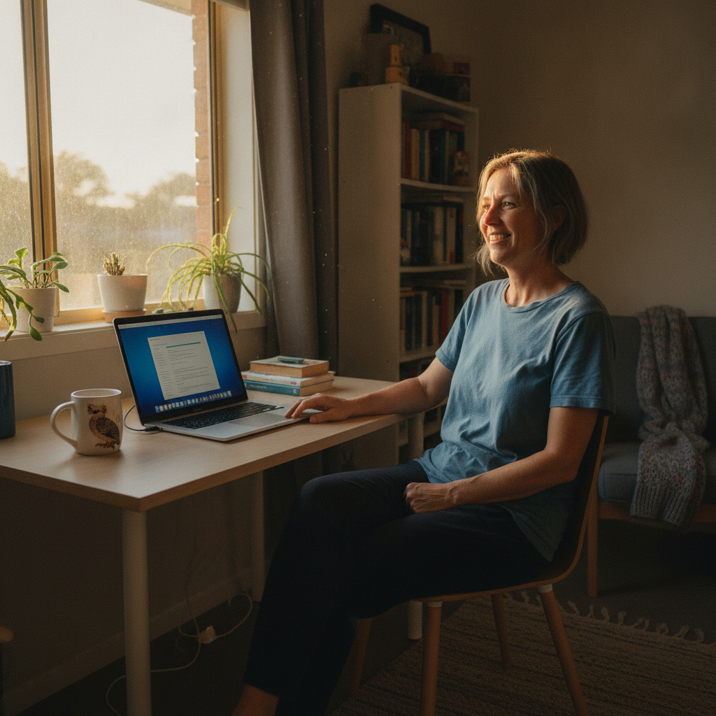 Computer cleaning in Australind (6233) — a local resident at home with a clean, fast, dust-free computer running cool and quiet