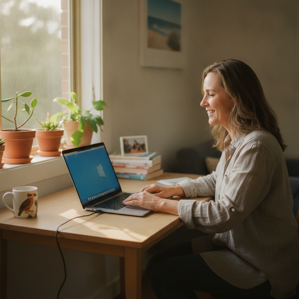 Computer cleaning in Balcolyn (2264) — a local resident at home with a clean, fast, dust-free computer running cool and quiet