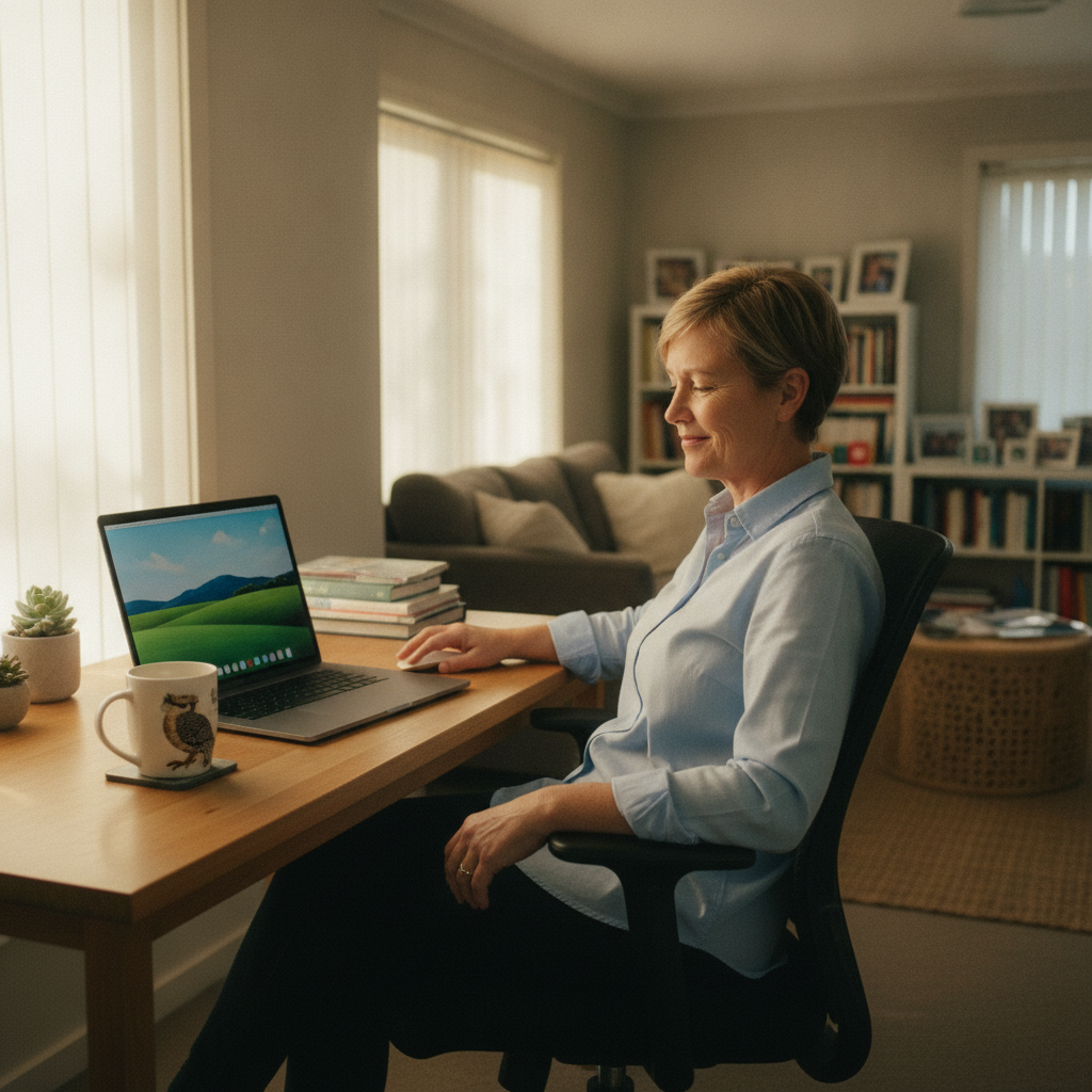 Computer cleaning in Barry (2340) — a local resident at home with a clean, fast, dust-free computer running cool and quiet