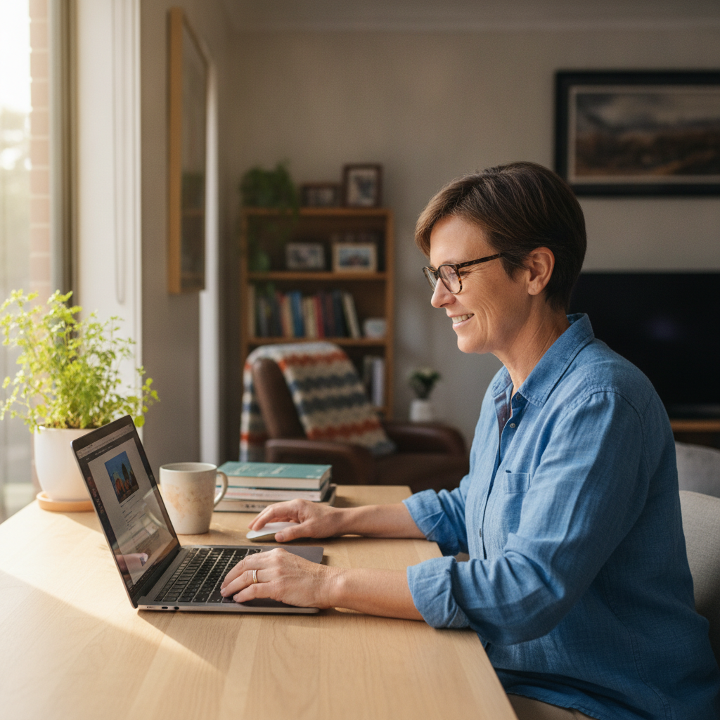 Computer cleaning in Baulkham Hills (2153) — a local resident at home with a clean, fast, dust-free computer running cool and quiet