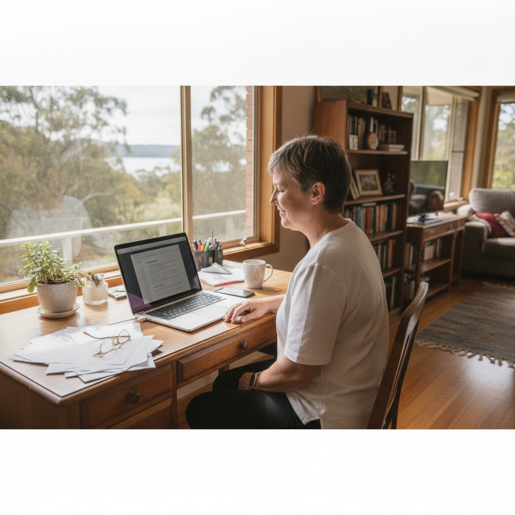 Computer cleaning in Bay Village (2261) — a local resident at home with a clean, fast, dust-free computer running cool and quiet
