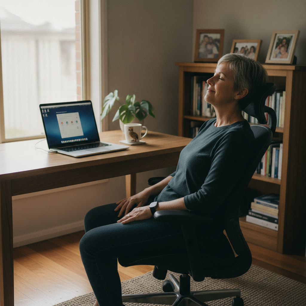 Professional computer clean-out in Beaumont Hills (2155) — a happy New South Wales resident at home with a spotless, fast, quiet machine
