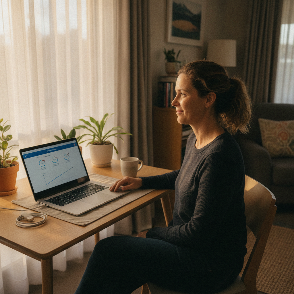Professional computer clean-out in Beechwood (2446) — a happy New South Wales resident at home with a spotless, fast, quiet machine