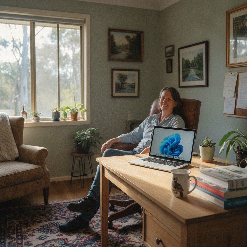 Computer cleaning in Bellmount Forest (2581) — a local resident at home with a clean, fast, dust-free computer running cool and quiet