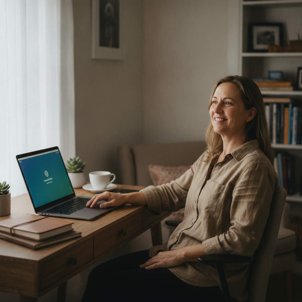 Professional computer clean-out in Ben Buckley (2850) — a happy New South Wales resident at home with a spotless, fast, quiet machine