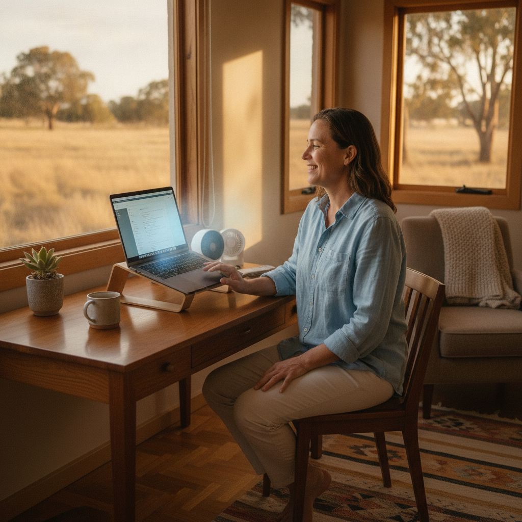 Professional computer clean-out in Ben Bullen (2790) — a happy New South Wales resident at home with a spotless, fast, quiet machine