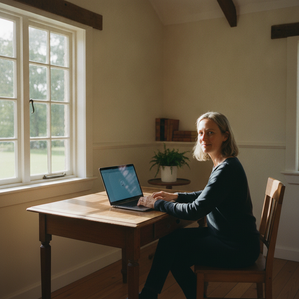 Professional computer clean-out in Berrima (2577) — a happy New South Wales resident at home with a spotless, fast, quiet machine