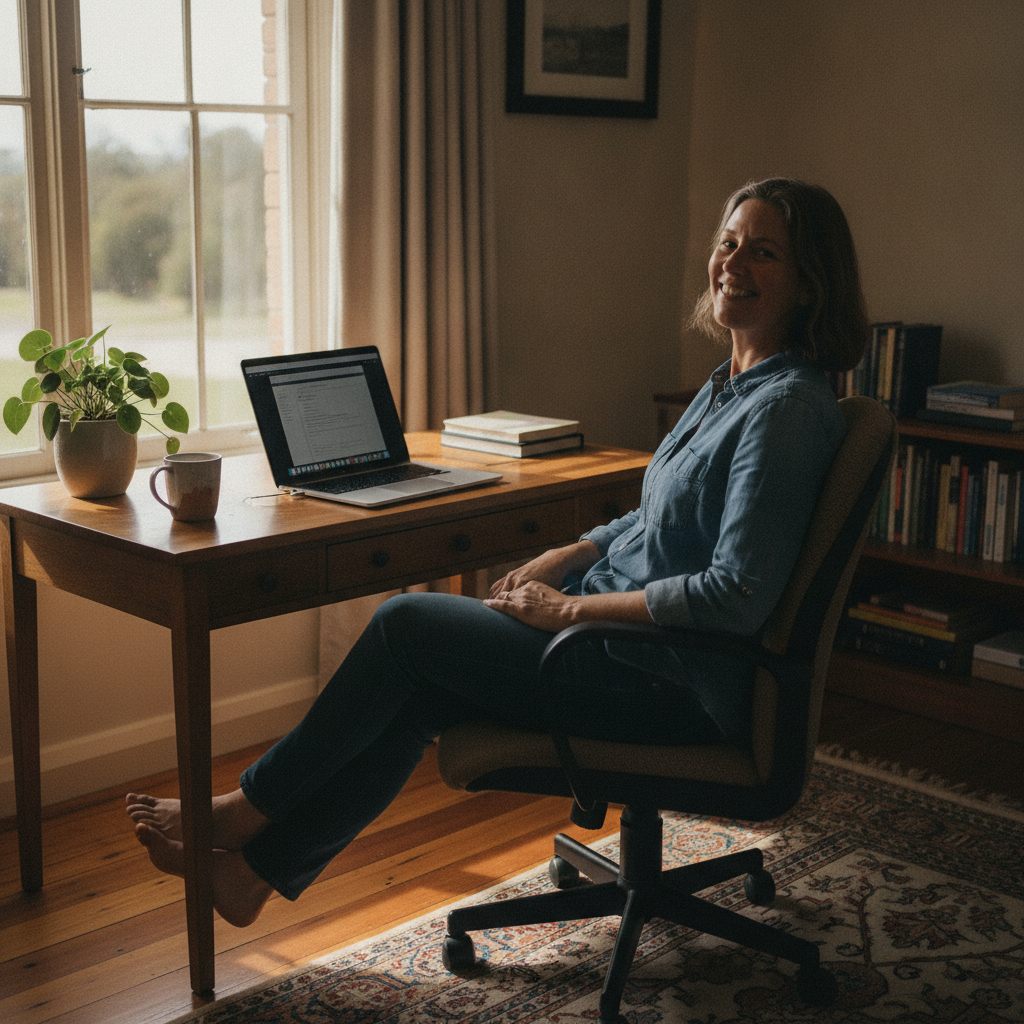 Computer cleaning in Blandford (2338) — a local resident at home with a clean, fast, dust-free computer running cool and quiet