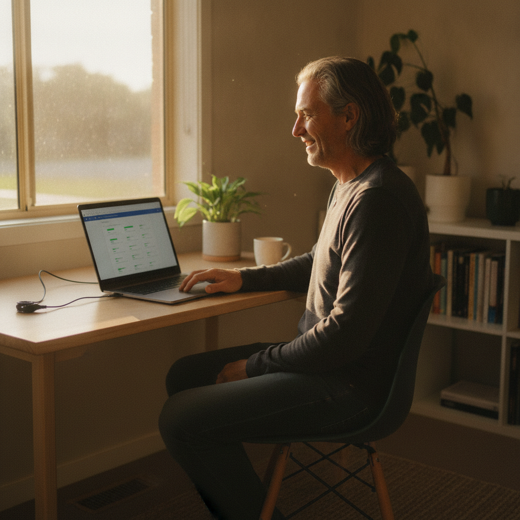 Computer cleaning in Bomen (2650) — a local resident at home with a clean, fast, dust-free computer running cool and quiet