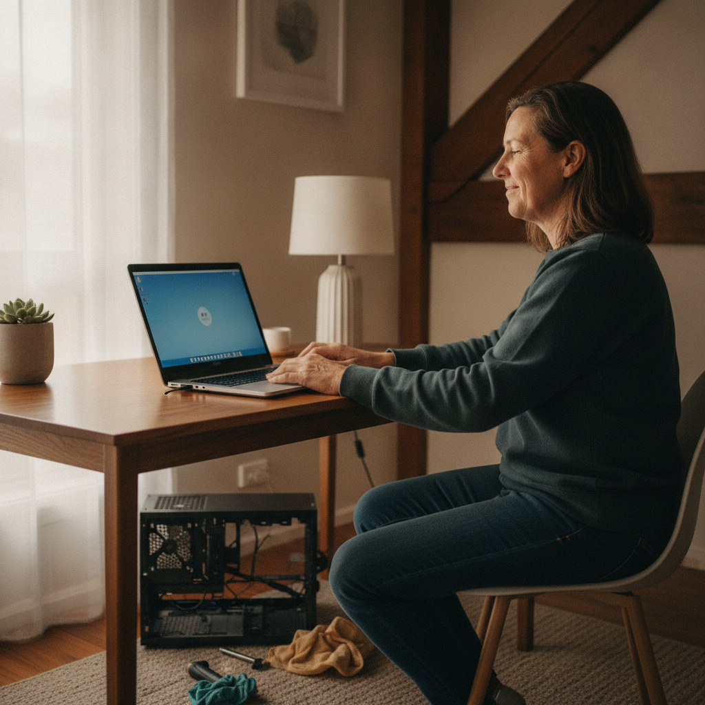 Laptop and desktop cleaning in Bonshaw (2361) — an at-home owner pleased their computer runs cool and quiet again
