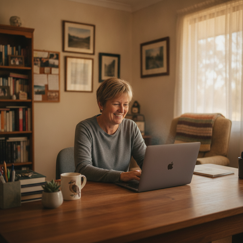 Computer cleaning in Boro (2622) — a local resident at home with a clean, fast, dust-free computer running cool and quiet