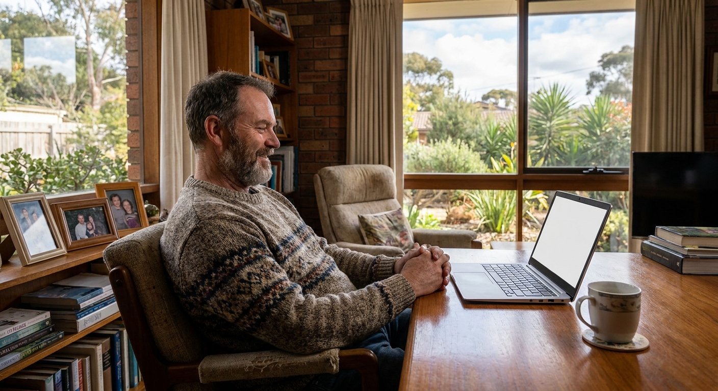 Computer cleaning in Boronia (3155) — a local resident at home with a clean, fast, dust-free computer running cool and quiet