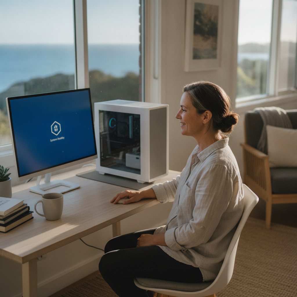 Computer cleaning in Box Head (2257) — a local resident at home with a clean, fast, dust-free computer running cool and quiet