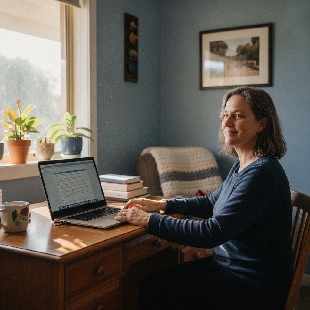 Computer cleaning in Breadalbane (2581) — a local resident at home with a clean, fast, dust-free computer running cool and quiet