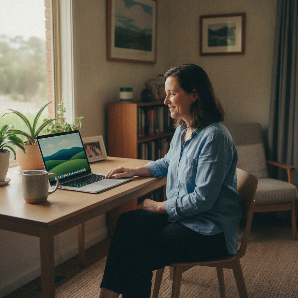 Professional computer clean-out in Bridgewater (5155) — a happy South Australia resident at home with a spotless, fast, quiet machine