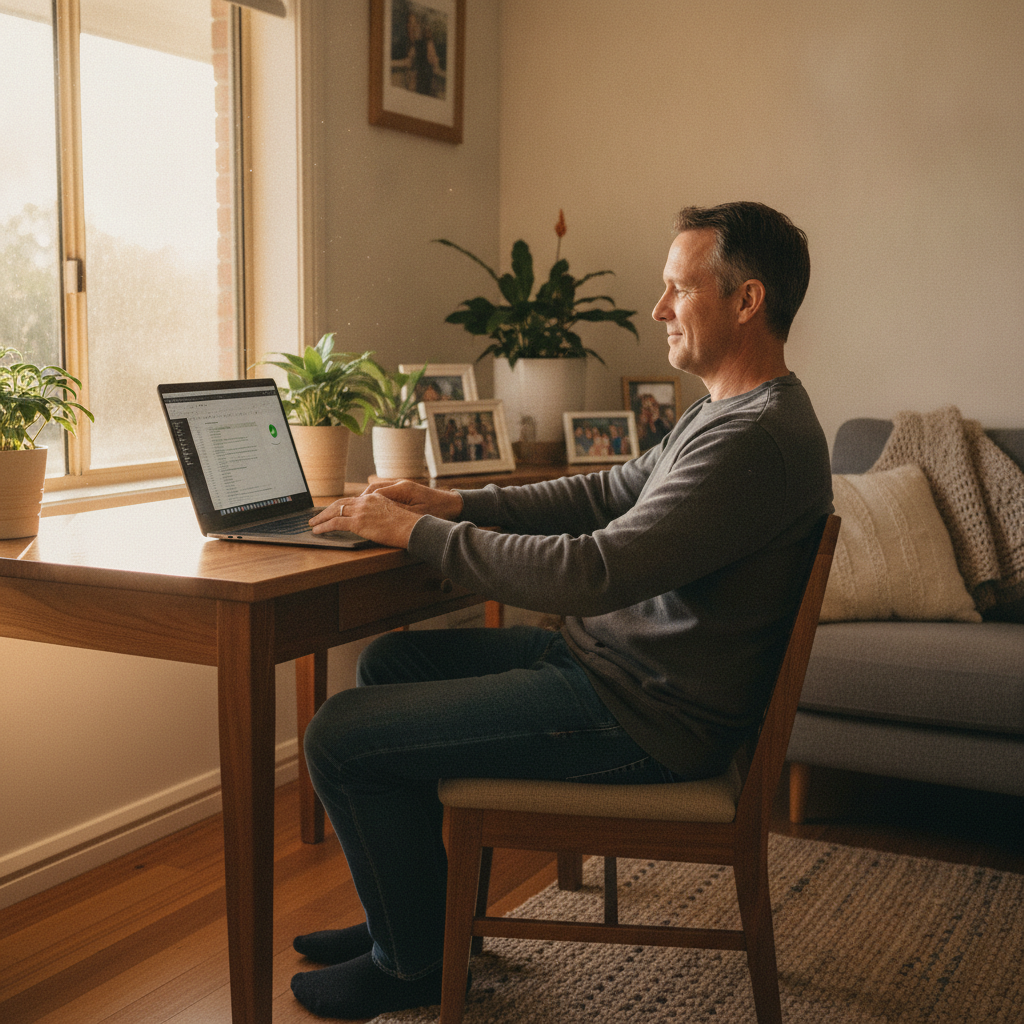 Computer cleaning in Brigadoon (6069) — a local resident at home with a clean, fast, dust-free computer running cool and quiet