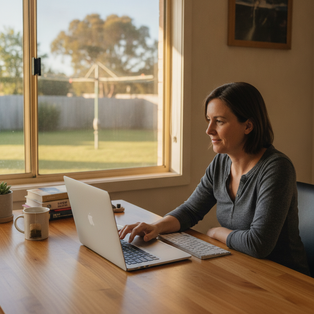 Computer cleaning in Brimbin (2430) — a local resident at home with a clean, fast, dust-free computer running cool and quiet