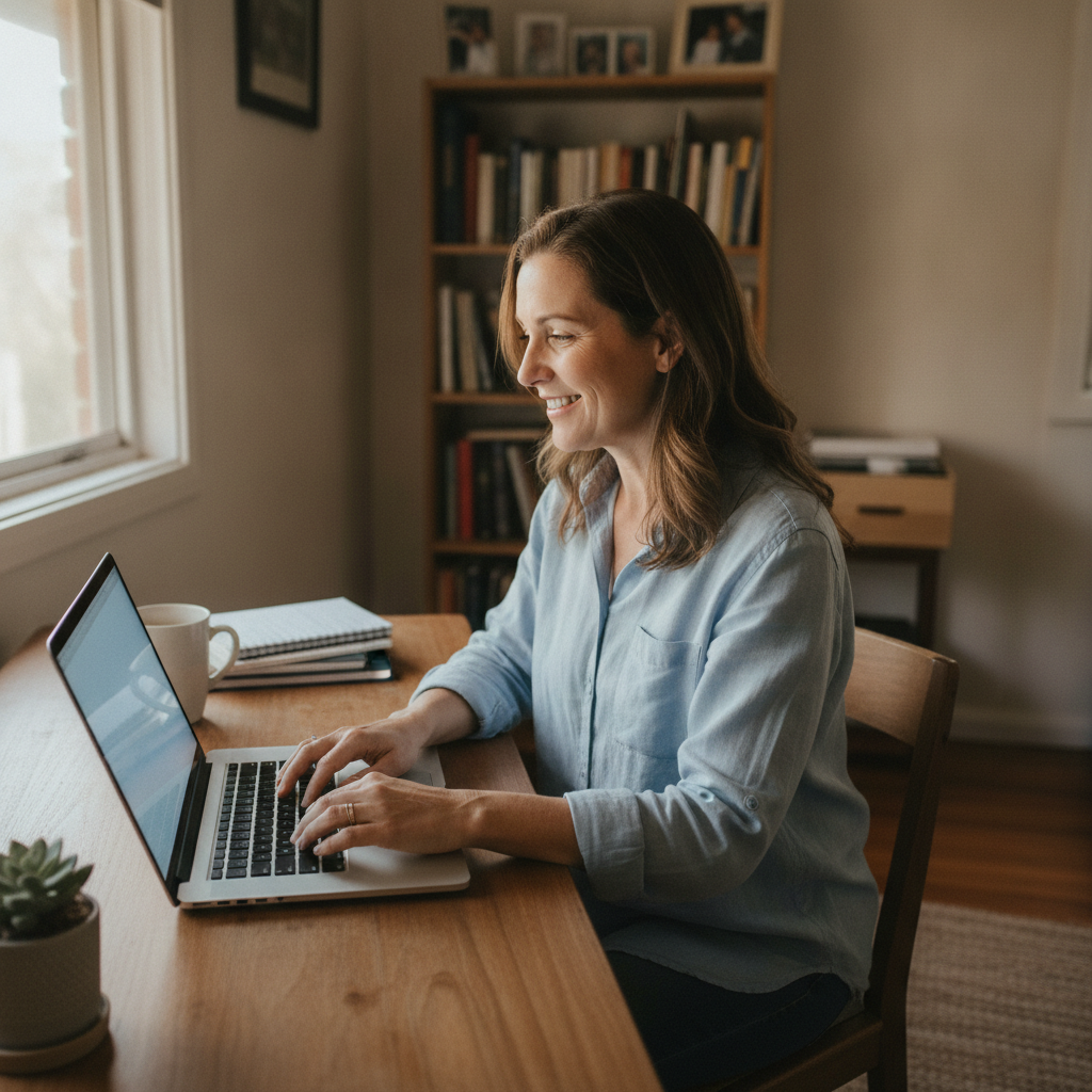 Computer cleaning in Brookdale (2656) — a local resident at home with a clean, fast, dust-free computer running cool and quiet