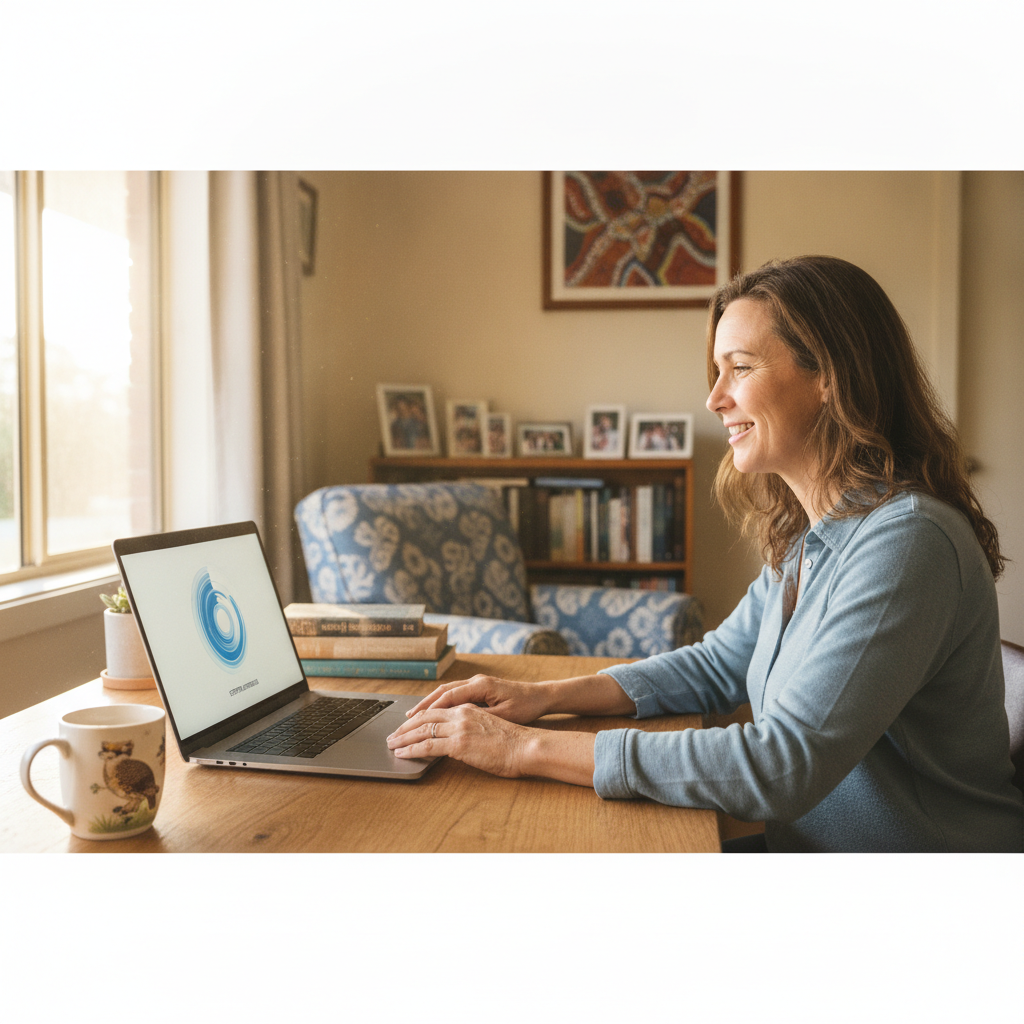 Professional computer clean-out in Bukalong (2632) — a happy New South Wales resident at home with a spotless, fast, quiet machine