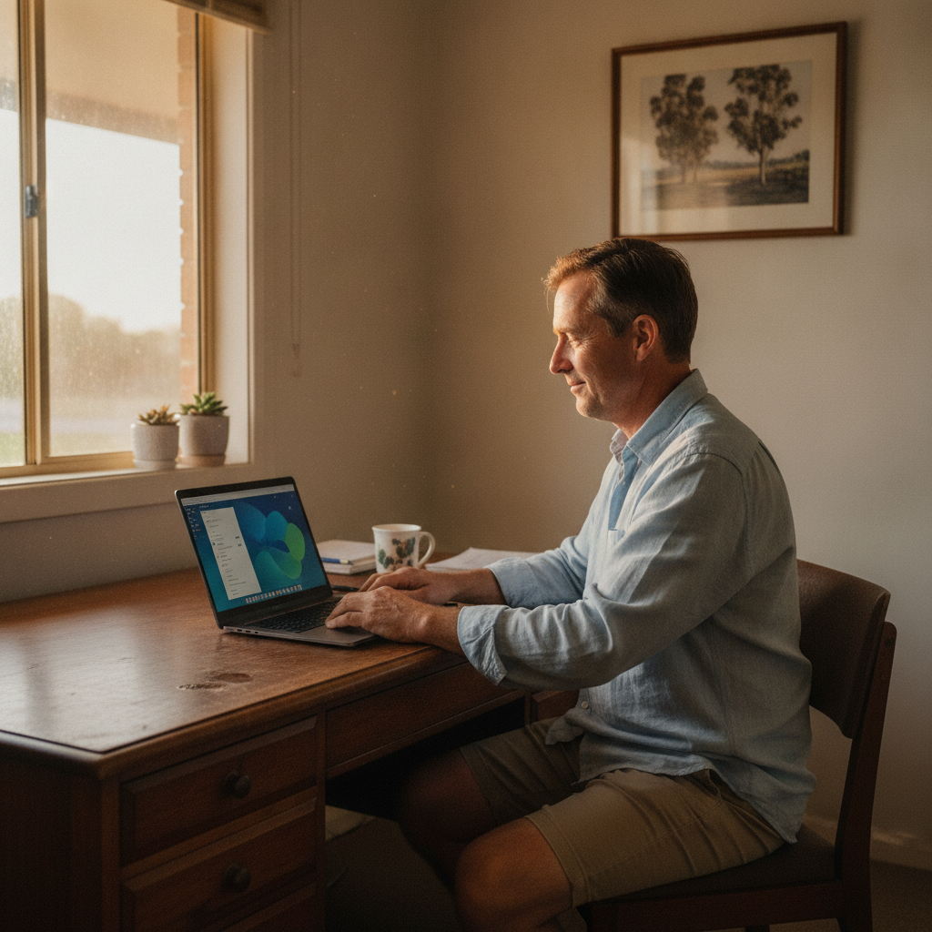 Computer cleaning in Bullarah (2400) — a local resident at home with a clean, fast, dust-free computer running cool and quiet