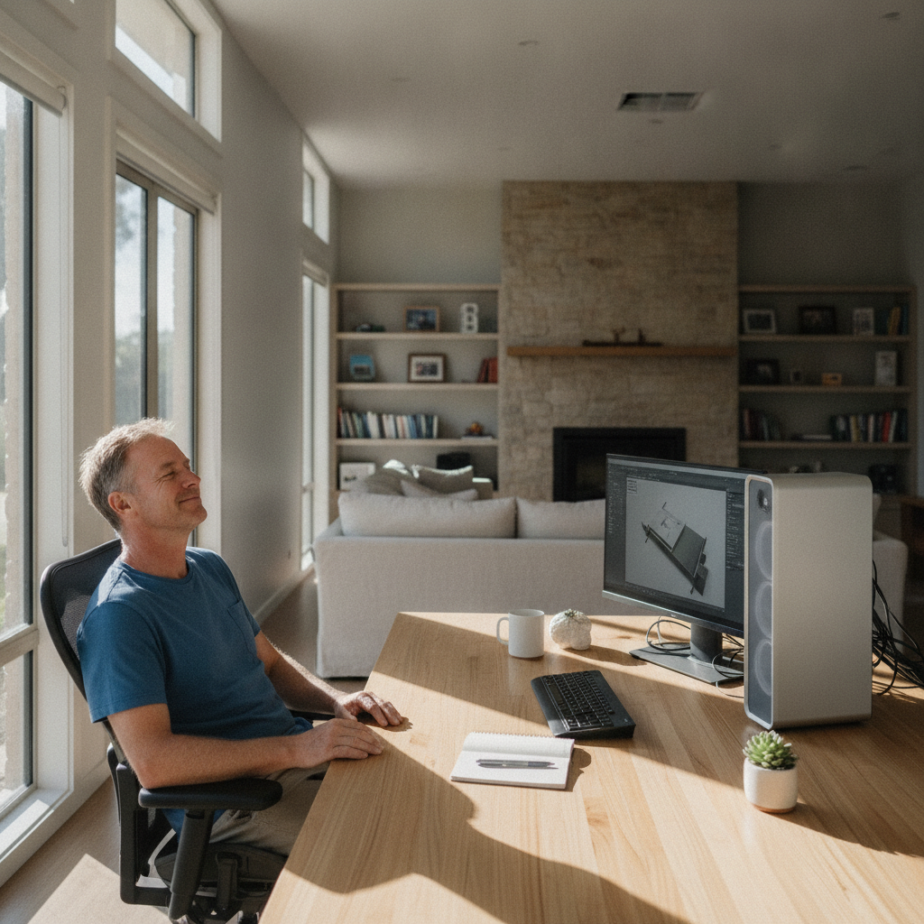 Computer cleaning in Bullsbrook (6084) — a local resident at home with a clean, fast, dust-free computer running cool and quiet