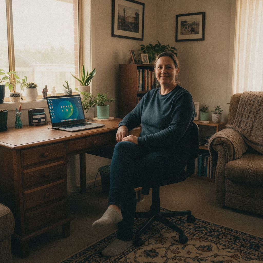 Computer cleaning in Burnt Bridge (2440) — a local resident at home with a clean, fast, dust-free computer running cool and quiet