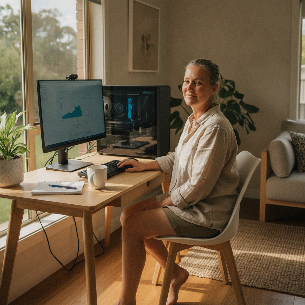 Computer cleaning in Cairncross (2446) — a local resident at home with a clean, fast, dust-free computer running cool and quiet