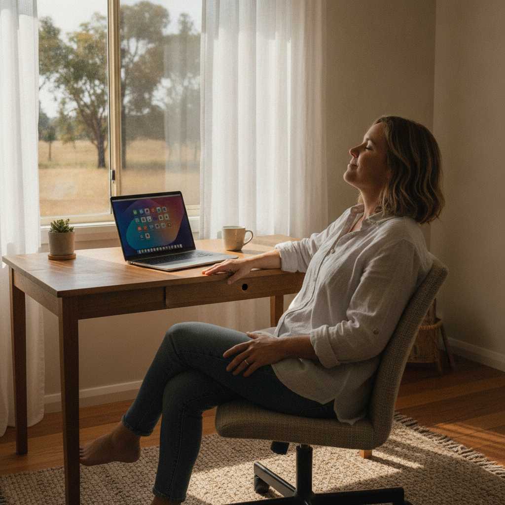 Professional computer clean-out in Caloola (2795) — a happy New South Wales resident at home with a spotless, fast, quiet machine