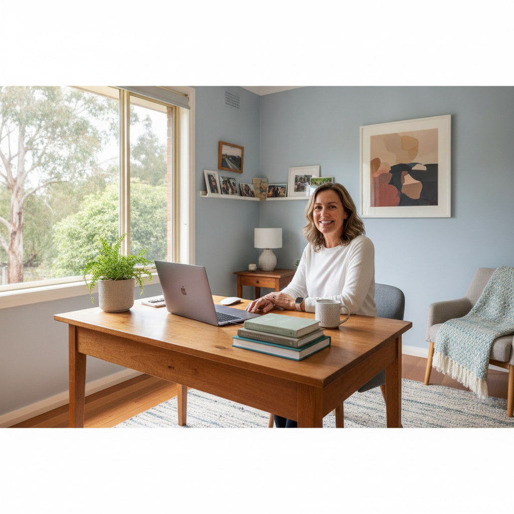 Computer cleaning in Camberwell (2330) — a local resident at home with a clean, fast, dust-free computer running cool and quiet