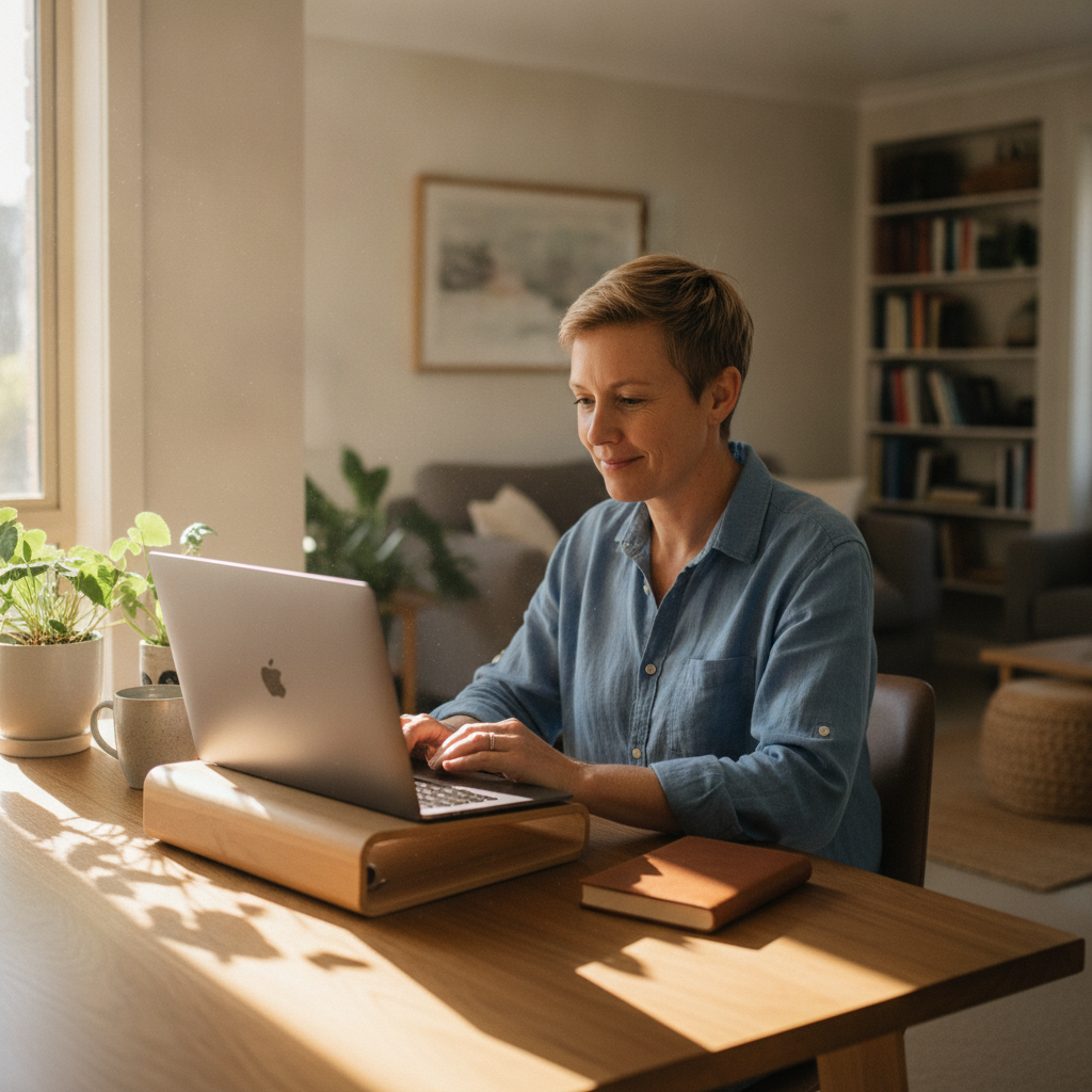 Computer cleaning in Camden (2570) — a local resident at home with a clean, fast, dust-free computer running cool and quiet