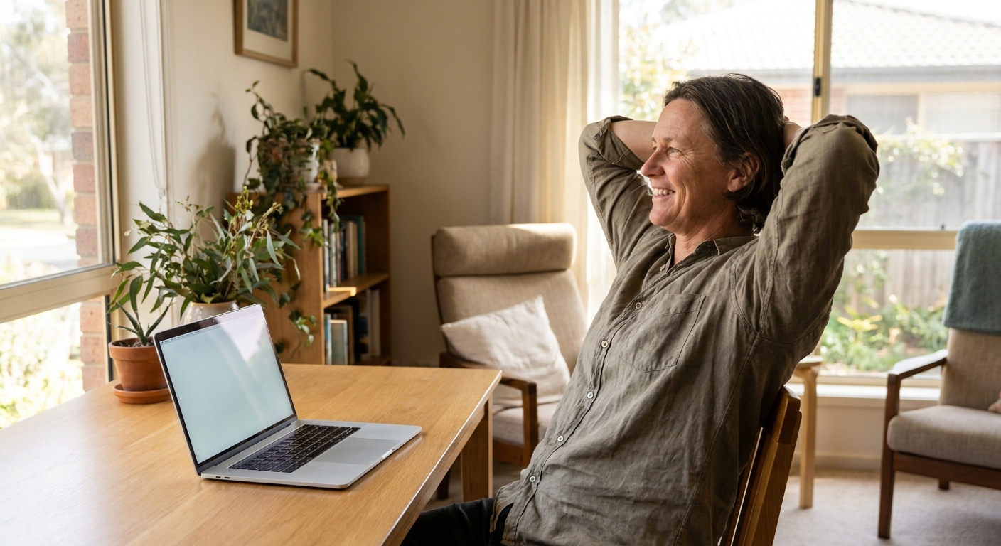 Computer cleaning in Canberra, the ACT — a local resident at home with a clean, fast, dust-free computer running cool and quiet