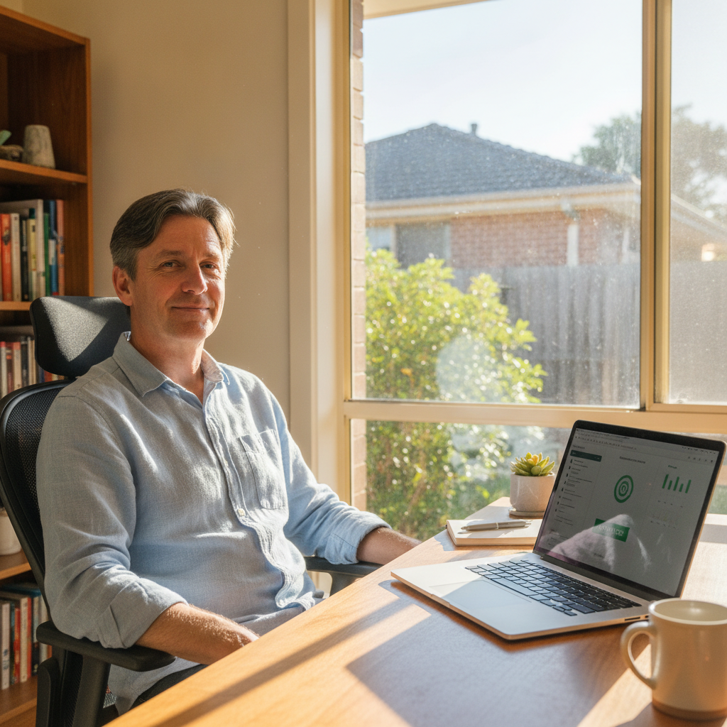 Professional computer clean-out in Canley Vale (2166) — a happy New South Wales resident at home with a spotless, fast, quiet machine