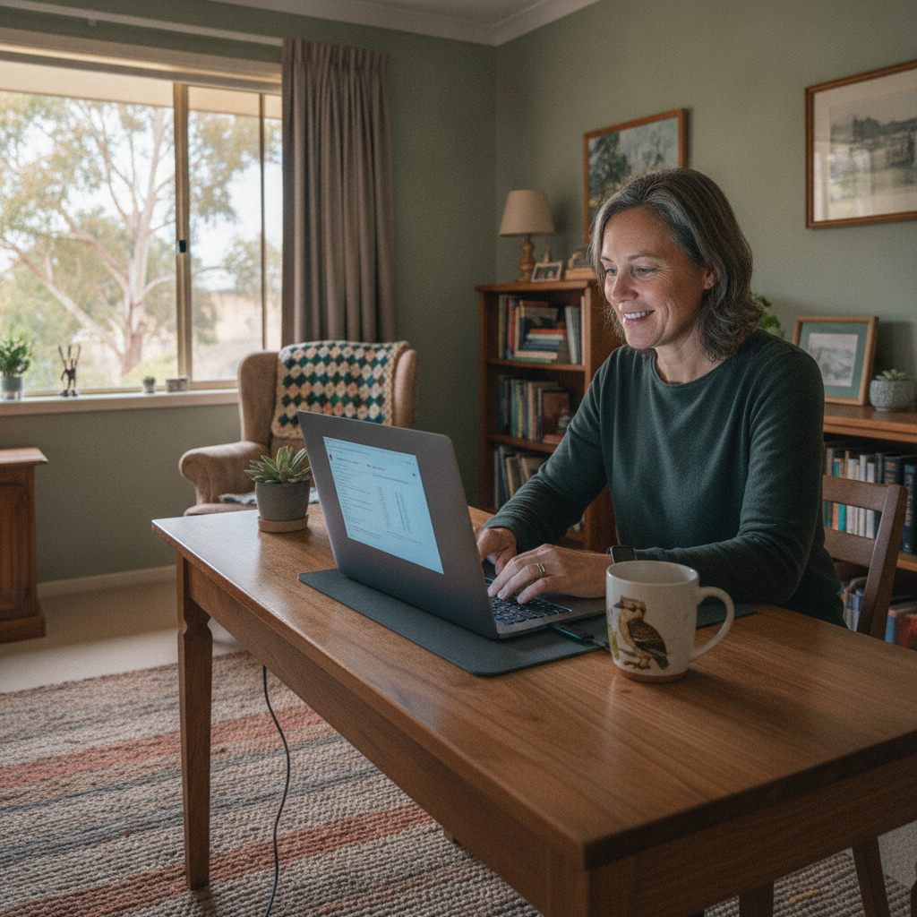Computer cleaning in Canning Vale South (6155) — a local resident at home with a clean, fast, dust-free computer running cool and quiet