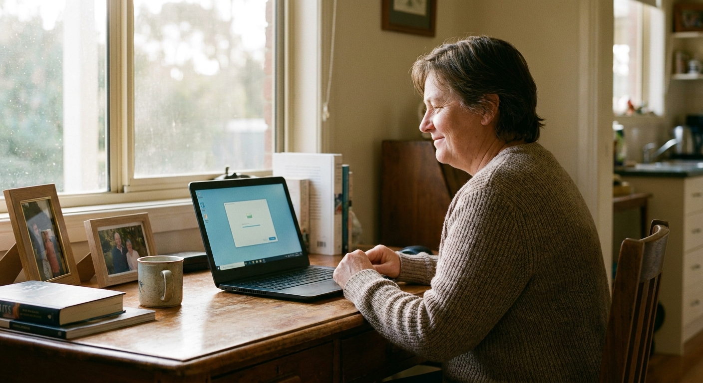 Computer cleaning in Cannons Creek (3977) — a local resident at home with a clean, fast, dust-free computer running cool and quiet