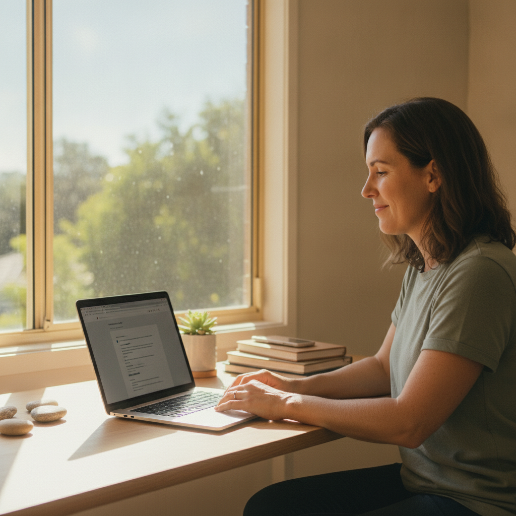 Computer cleaning in Carina Heights (4152) — a local resident at home with a clean, fast, dust-free computer running cool and quiet
