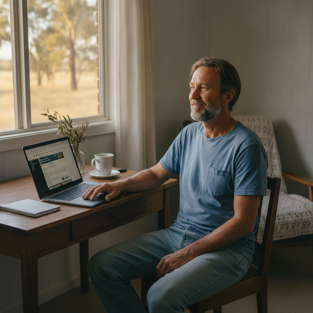 Computer cleaning in Cassilis (2329) — a local resident at home with a clean, fast, dust-free computer running cool and quiet