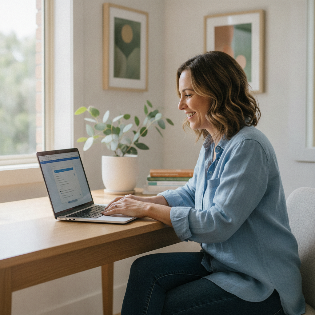 Computer cleaning in Castlecrag (2068) — a local resident at home with a clean, fast, dust-free computer running cool and quiet