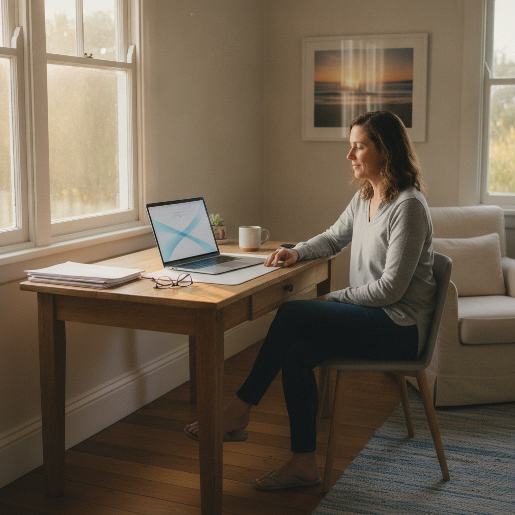 Professional computer clean-out in Catherine Hill Bay (2281) — a happy New South Wales resident at home with a spotless, fast, quiet machine