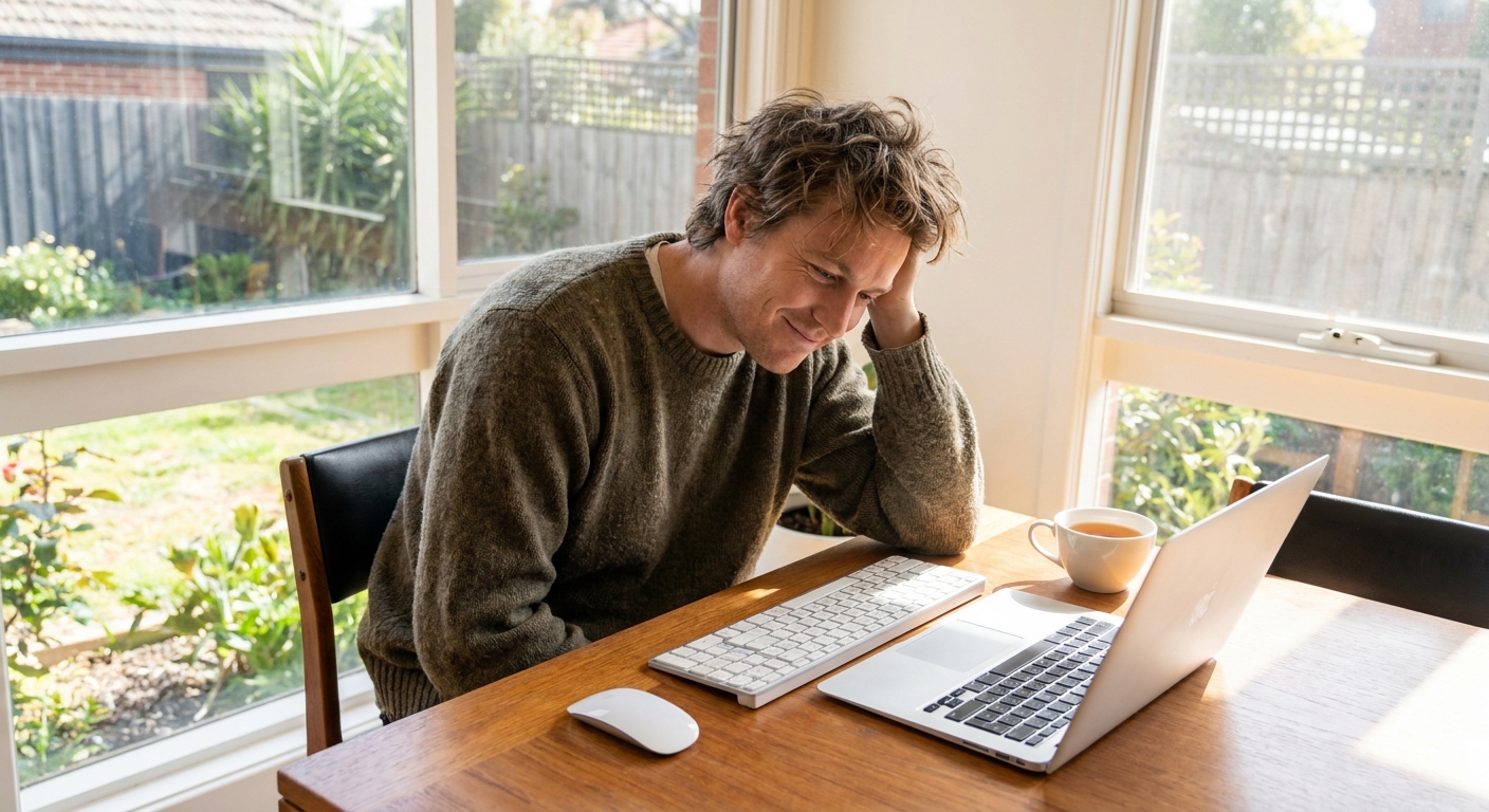 Computer cleaning in Caulfield North (3161) — a local resident at home with a clean, fast, dust-free computer running cool and quiet
