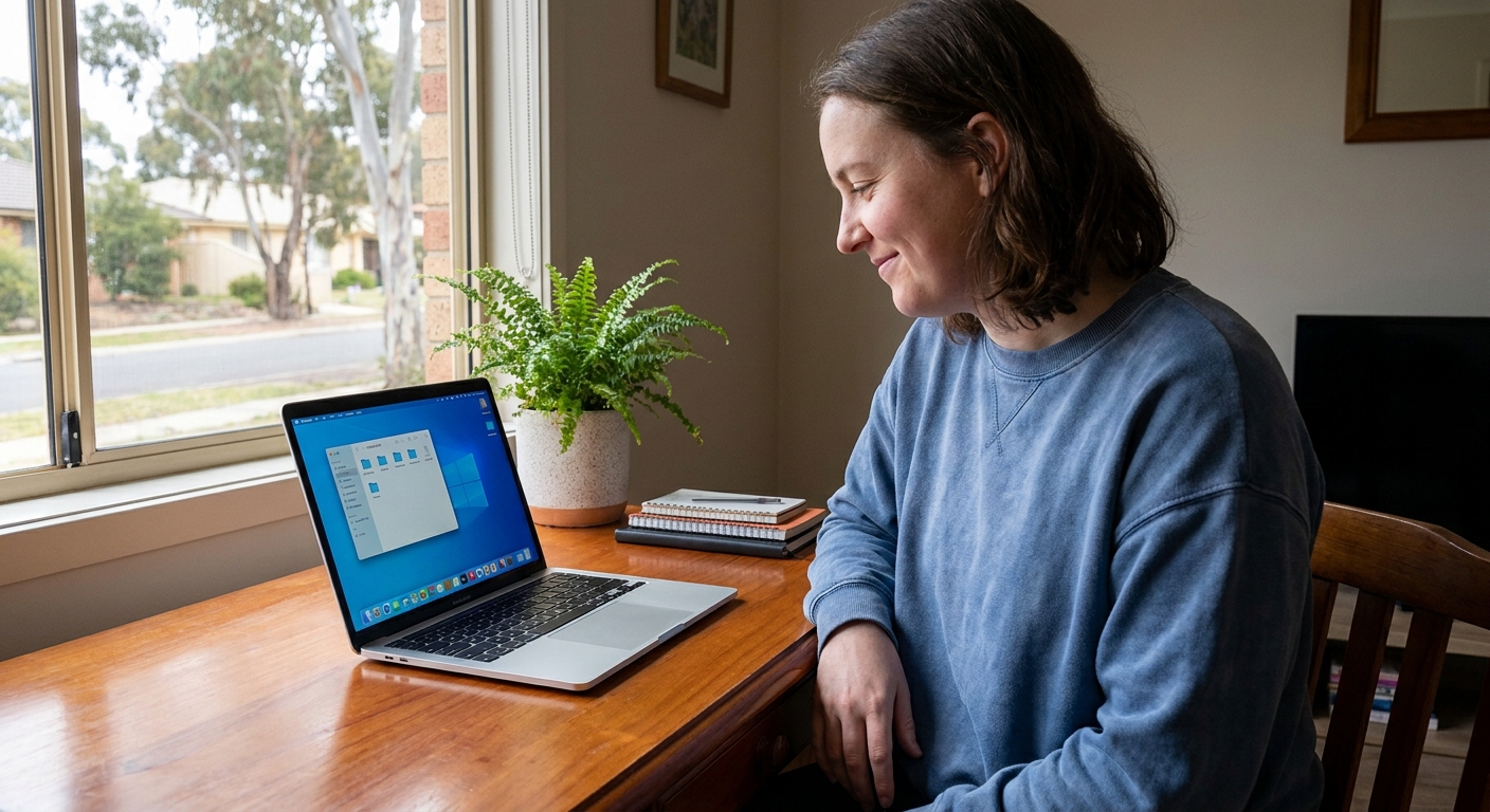 Computer cleaning in Causeway (2604) — a local resident at home with a clean, fast, dust-free computer running cool and quiet