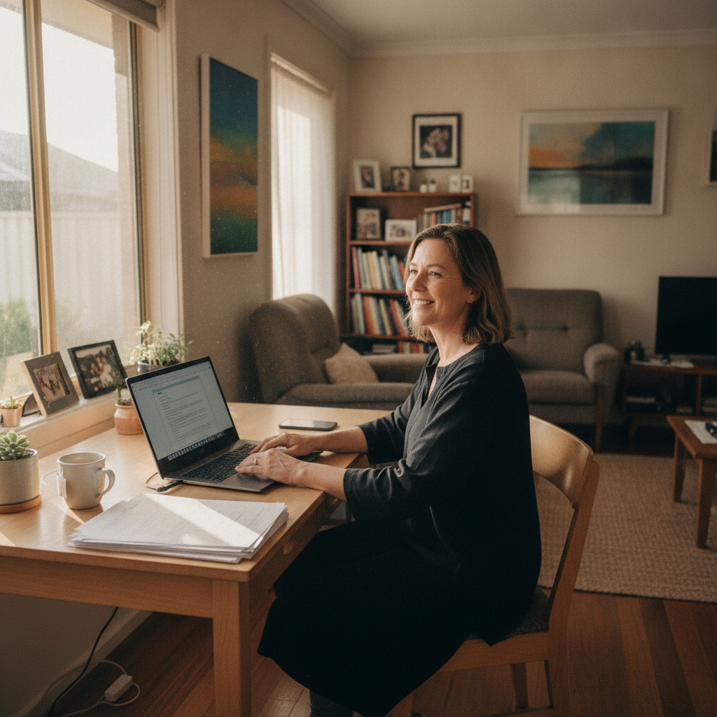 Professional computer clean-out in Cavan (5094) — a happy South Australia resident at home with a spotless, fast, quiet machine