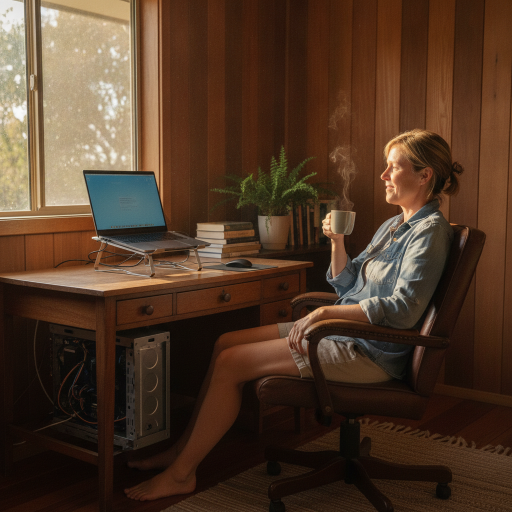 Computer cleaning in Central Macdonald (2775) — a local resident at home with a clean, fast, dust-free computer running cool and quiet