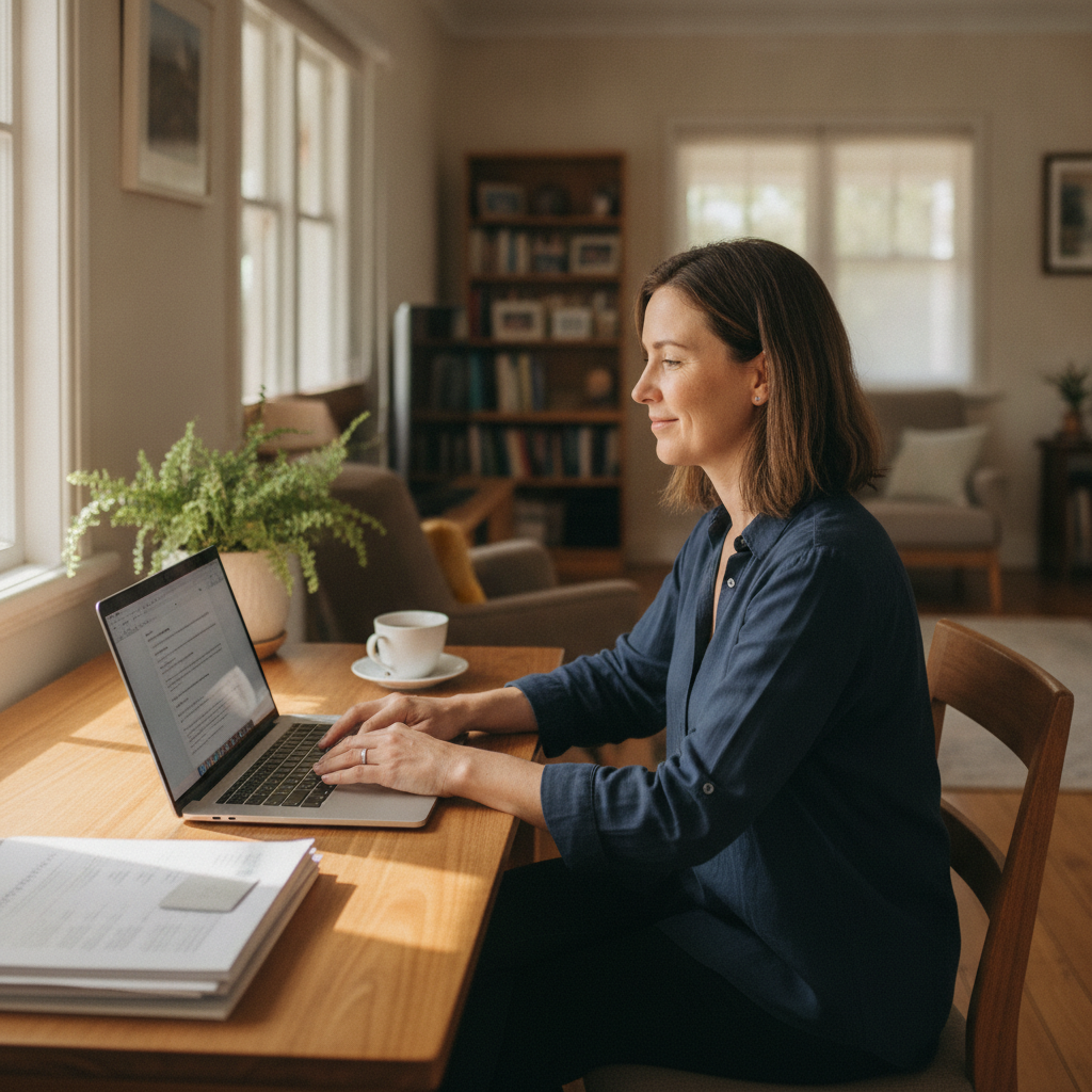 Computer cleaning in Chermside Centre (4032) — a local resident at home with a clean, fast, dust-free computer running cool and quiet