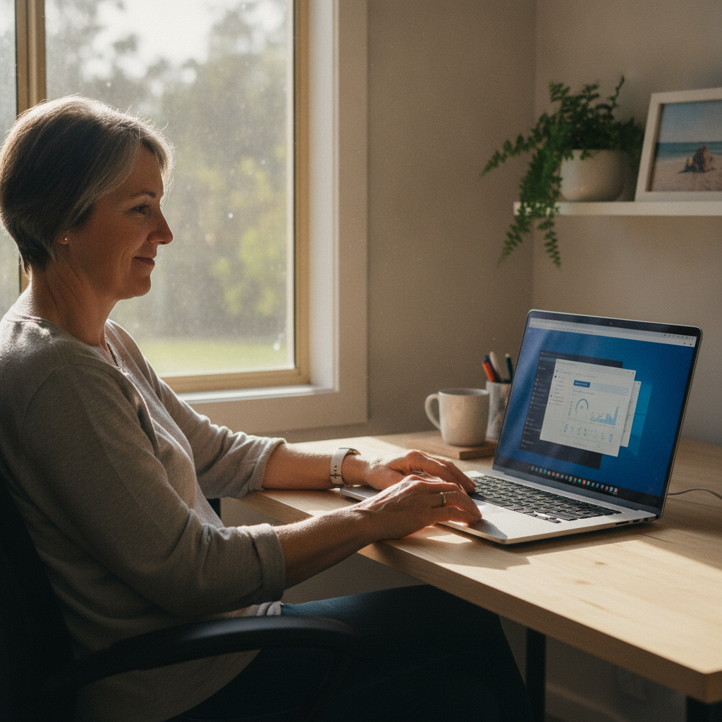 Computer cleaning in Cherry Tree Hill (2360) — a local resident at home with a clean, fast, dust-free computer running cool and quiet