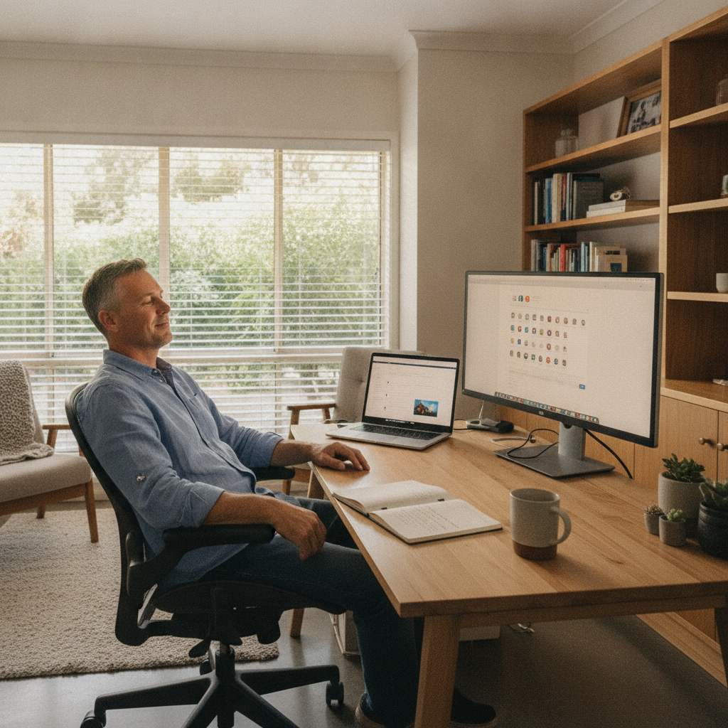 Computer cleaning in Churchlands (6018) — a local resident at home with a clean, fast, dust-free computer running cool and quiet