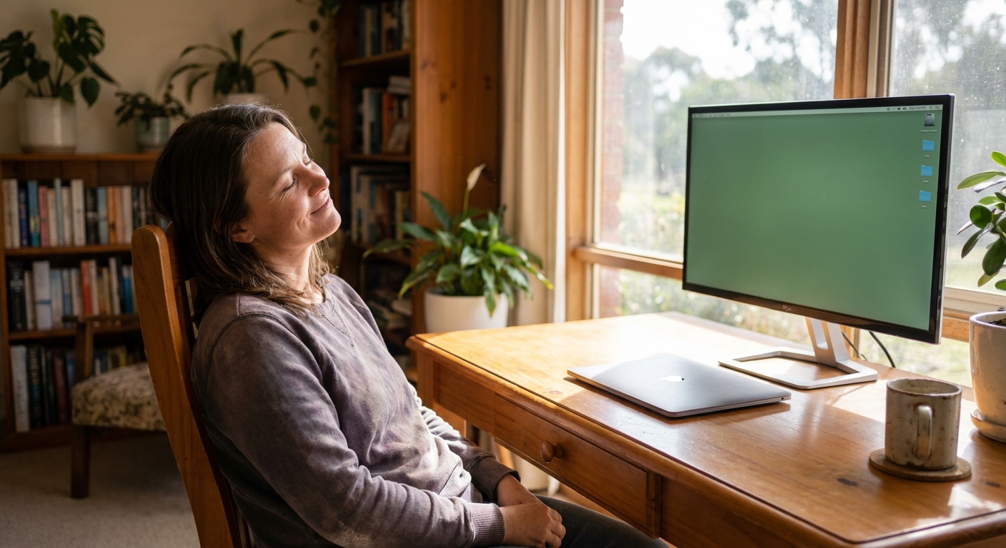 Computer cleaning in Clarkefield (3430) — a local resident at home with a clean, fast, dust-free computer running cool and quiet