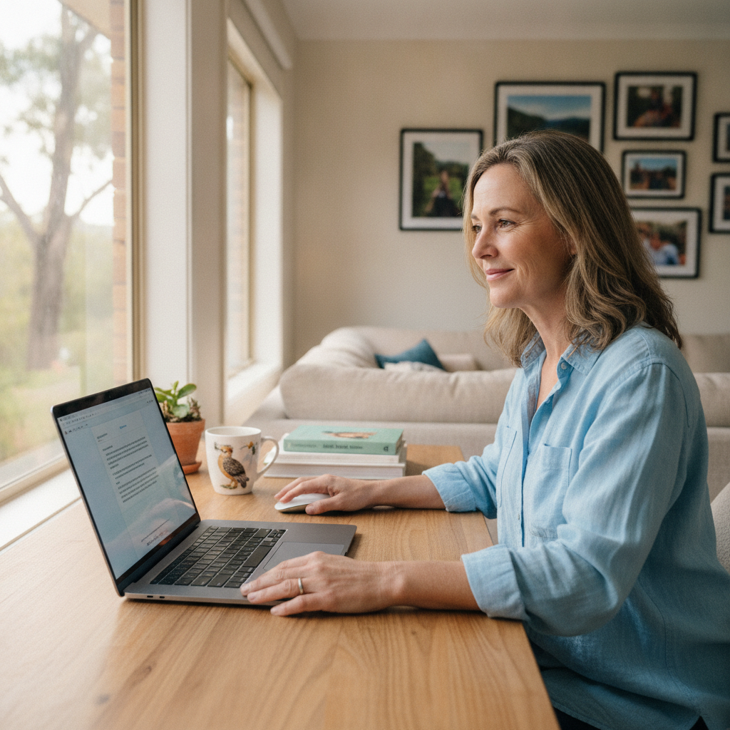 Professional computer clean-out in Cleland (5152) — a happy South Australia resident at home with a spotless, fast, quiet machine